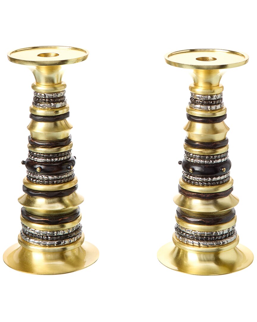 Michael Aram Michael Aram Set Of 2 Naga Candleholders