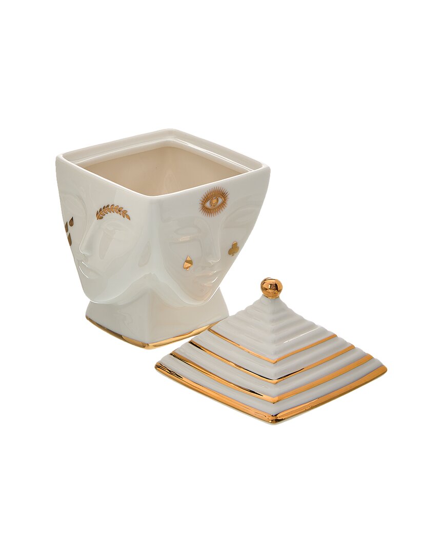 Jonathan Adler Gilded Muse Masquerade Box White