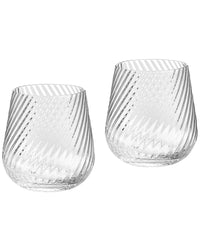 Wedgwood Set Of 2 Vera Wang Swirl Tumblers Crystal