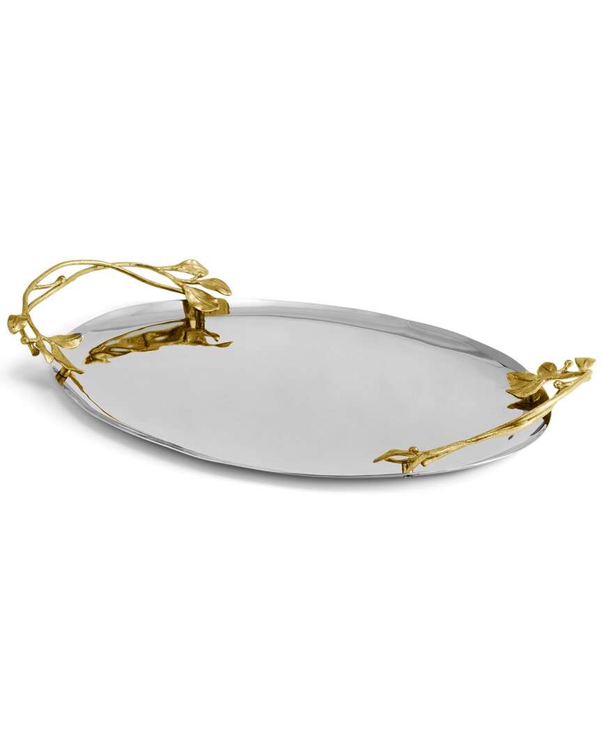 Michael Aram Laurel Gold Oval Tray