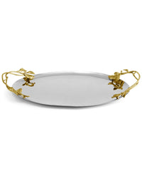 Michael Aram Laurel Gold Oval Tray