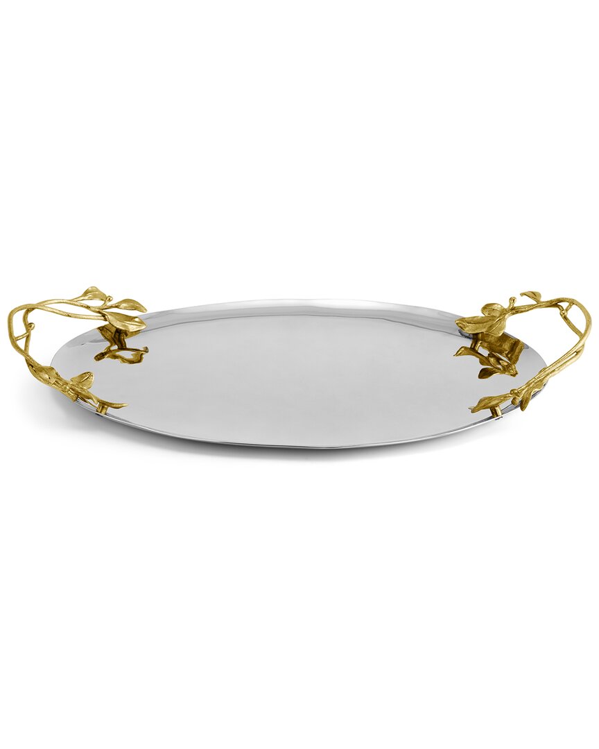 Michael Aram Laurel Gold Oval Tray