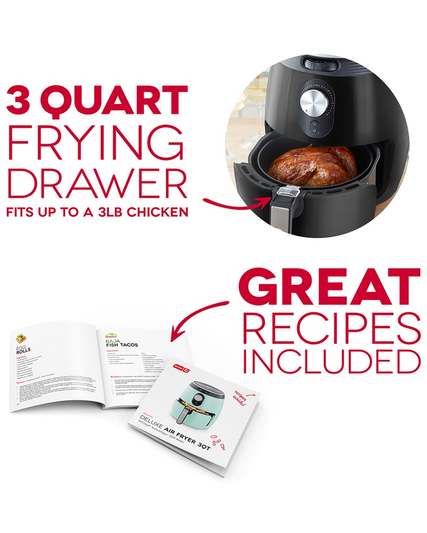 Dash Deluxe Air Fryer 3Qt