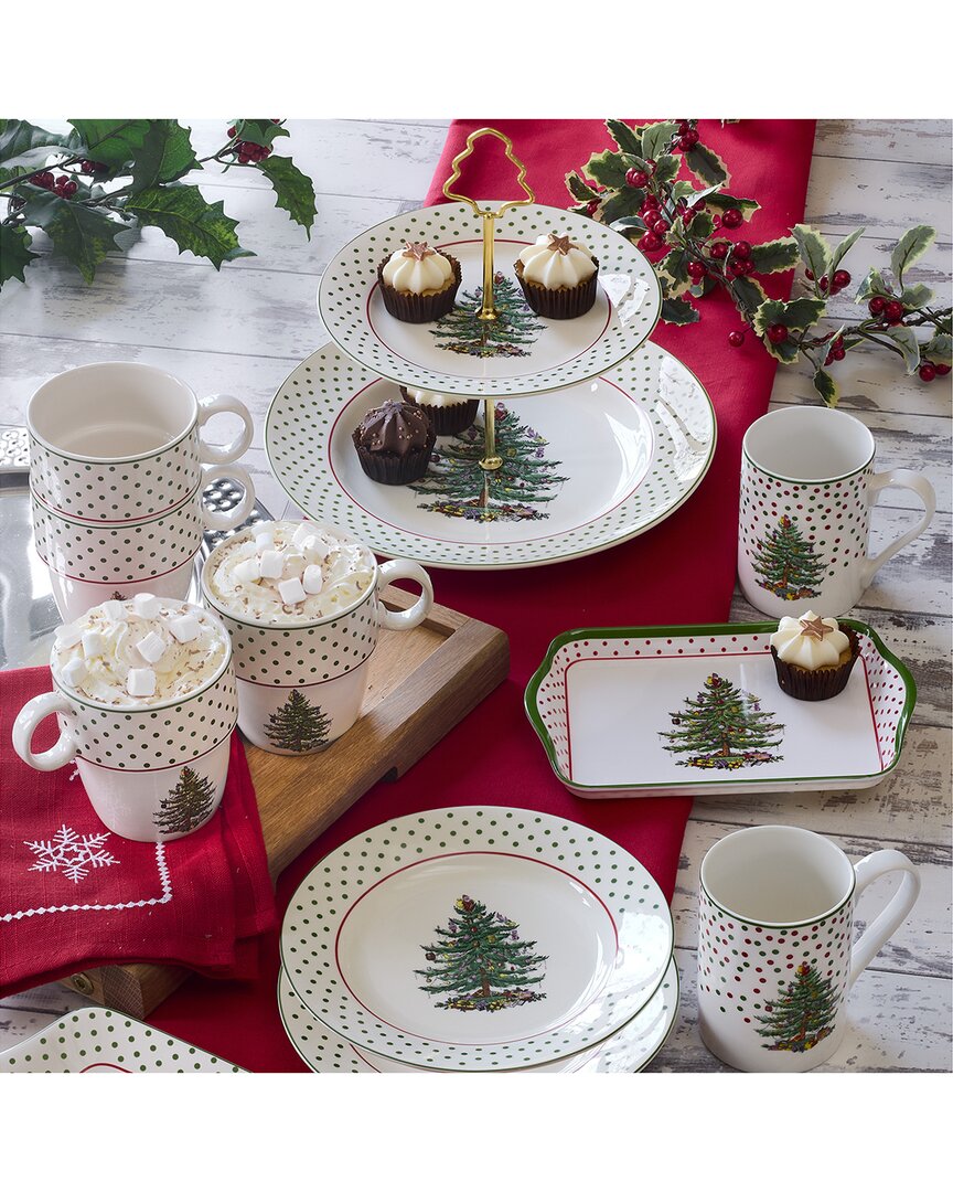 Spode Spode Set Of 4 Christmas Tree Mugs