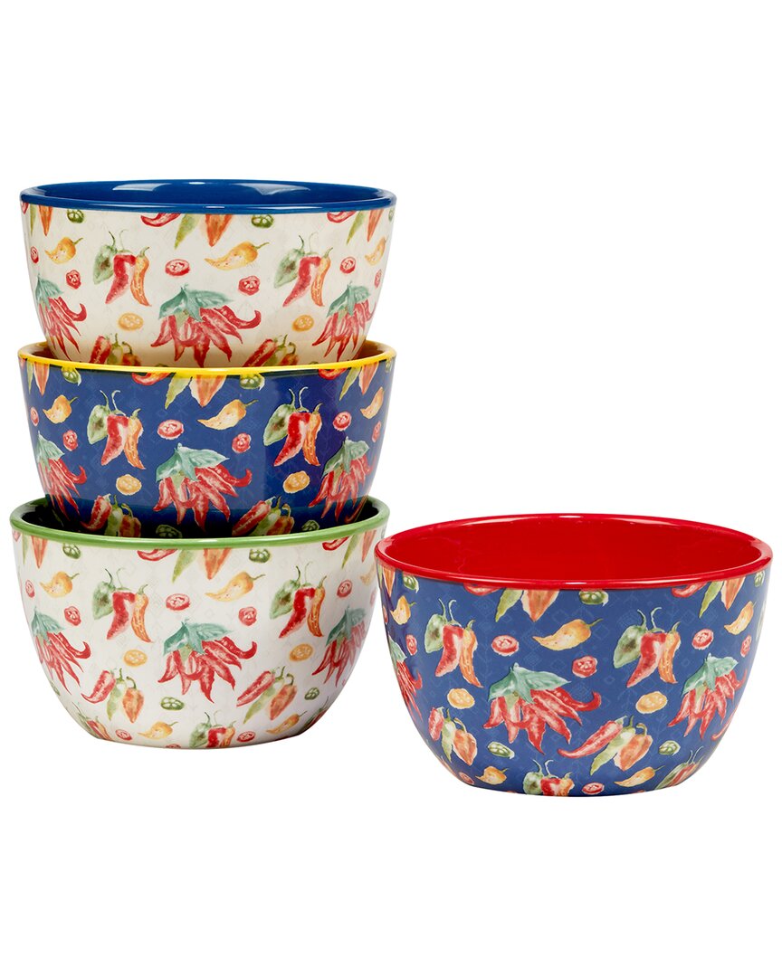 Certified International Certified International Set Of 4 Sweet & Spicy Ice Cream Bowls