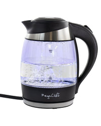Megachef Megachef 1.8L Glass & Stainless Steel Electric Tea Kettle