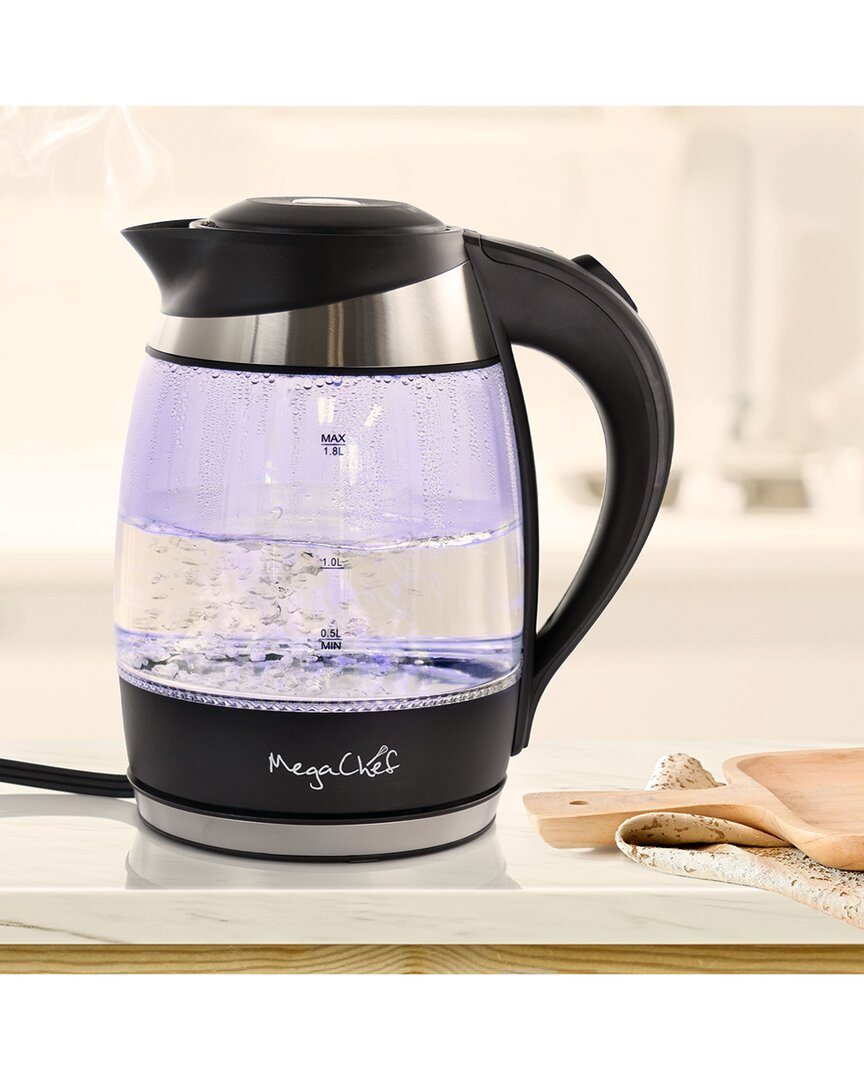Megachef Megachef 1.8L Glass & Stainless Steel Electric Tea Kettle