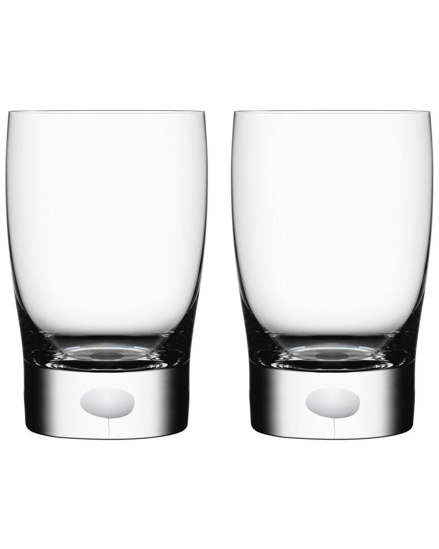 Orrefors Set Of 2 Intermezzo Satin Juice Tumblers