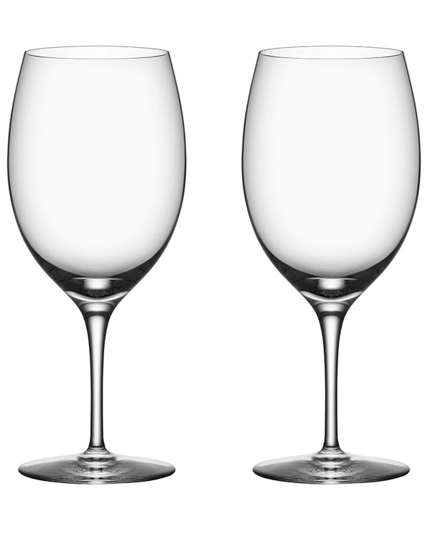 Orrefors Set Of 2 Premier Cabernet Glasses