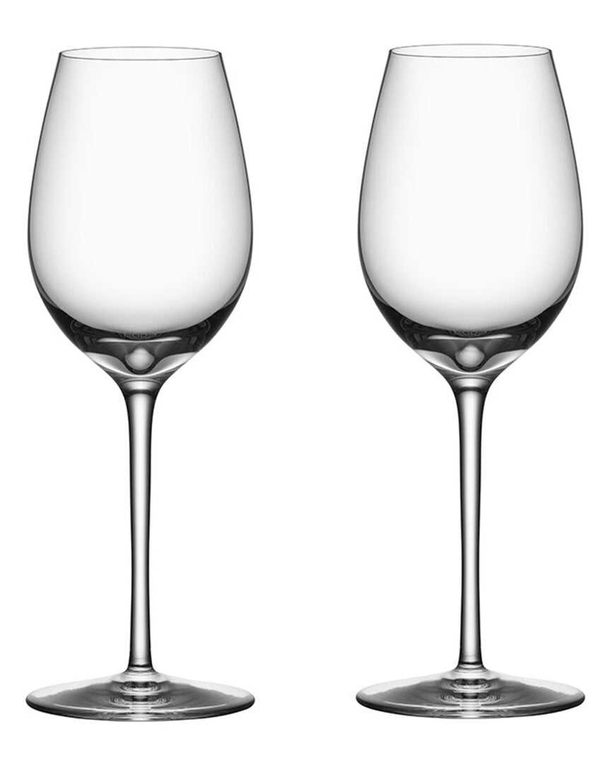 Orrefors Set Of 2 Premier Chardonnay Glasses