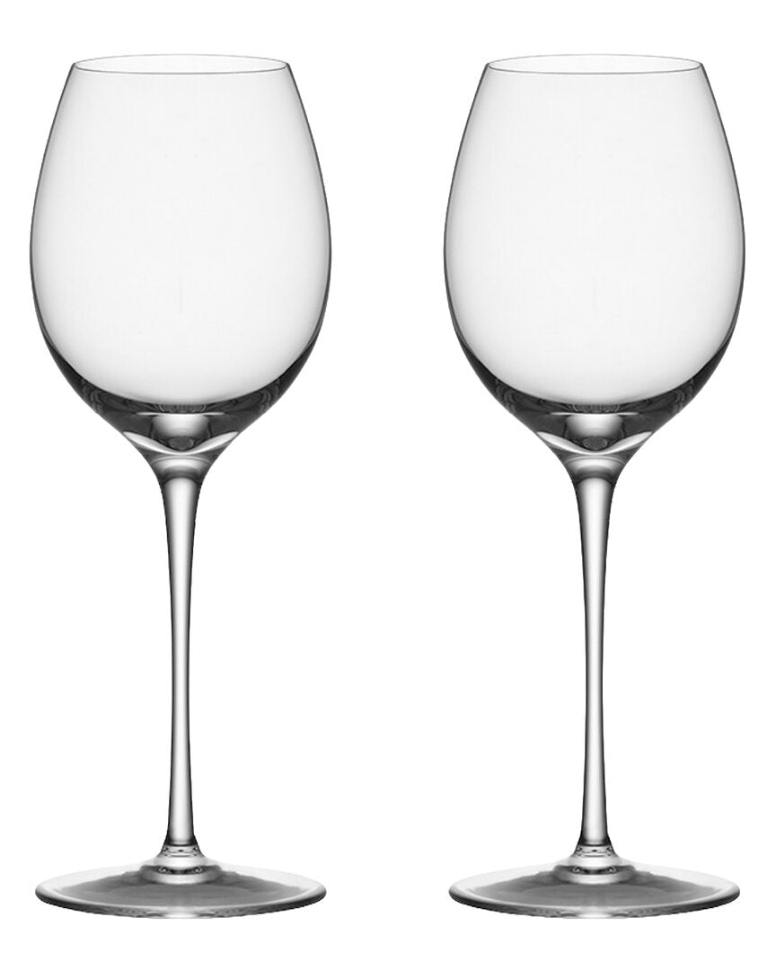Orrefors Set Of 2 Premier Riesling Zinfandel Glasses