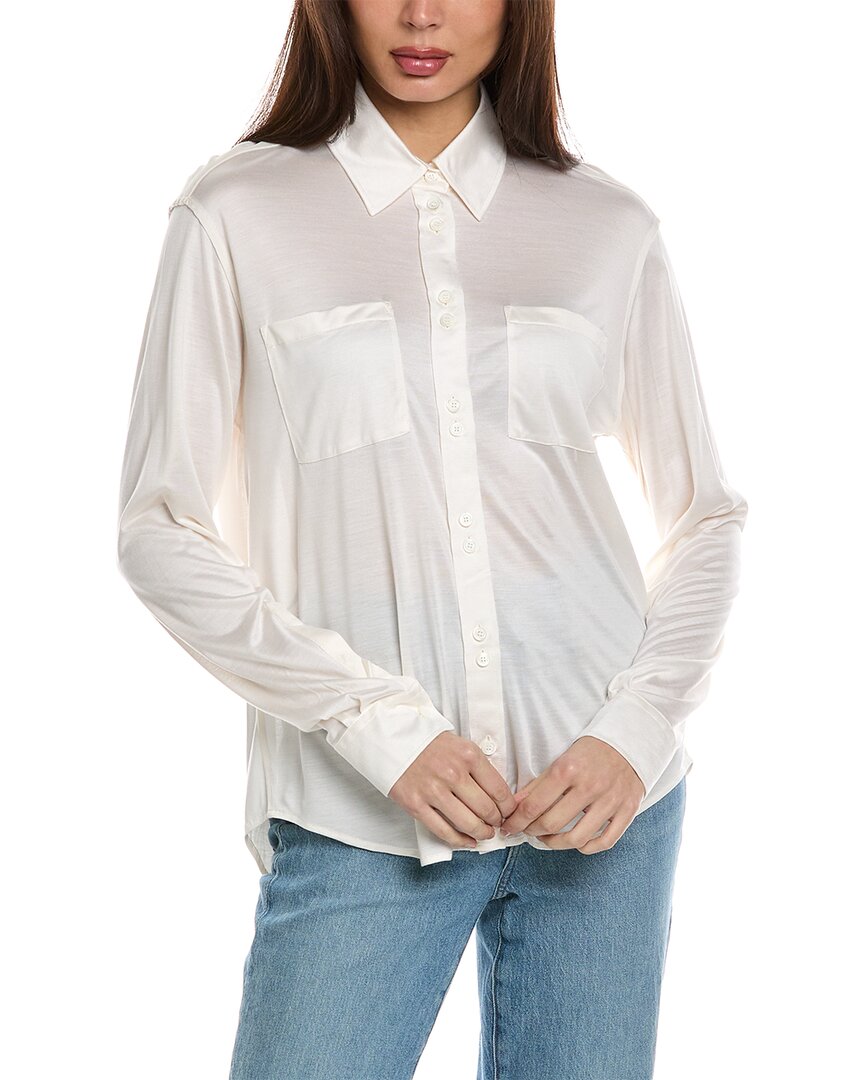 Burberry Silk Shirt 6 White