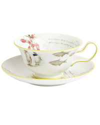 Wedgwood 3Pc Darwin Voyage Of The Beagle Uruguay Teacup, Saucer & Plate Set