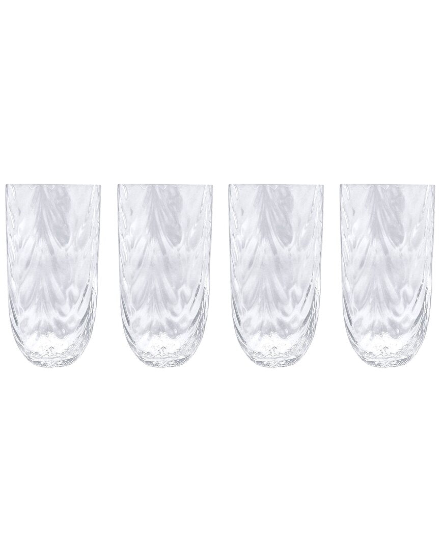 Mariposa Mariposa Set Of 4 Sip Sip Wave Drinking Glasses
