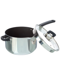 Zakarian By Dash 6Pc Trupro Nonstick Stainless Steel Stacking Sauce Pan Set