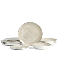 Christian Siriano Christian Siriano Onyx 12Pc Porcelain Dinnerware Set