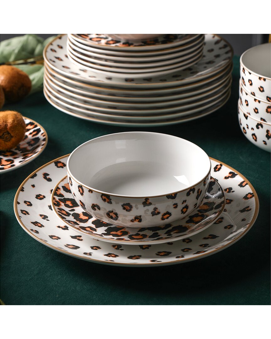 Christian Siriano Majestic 12Pc Porcelain Dinnerware Set