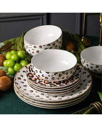 Christian Siriano Majestic 12Pc Porcelain Dinnerware Set