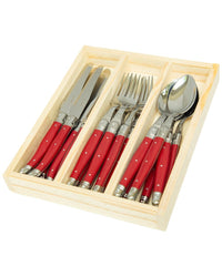 Jean Dubost Jean Dubost 18Pc Everyday Flatware Set With Tray