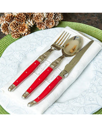 Jean Dubost Jean Dubost 18Pc Everyday Flatware Set With Tray