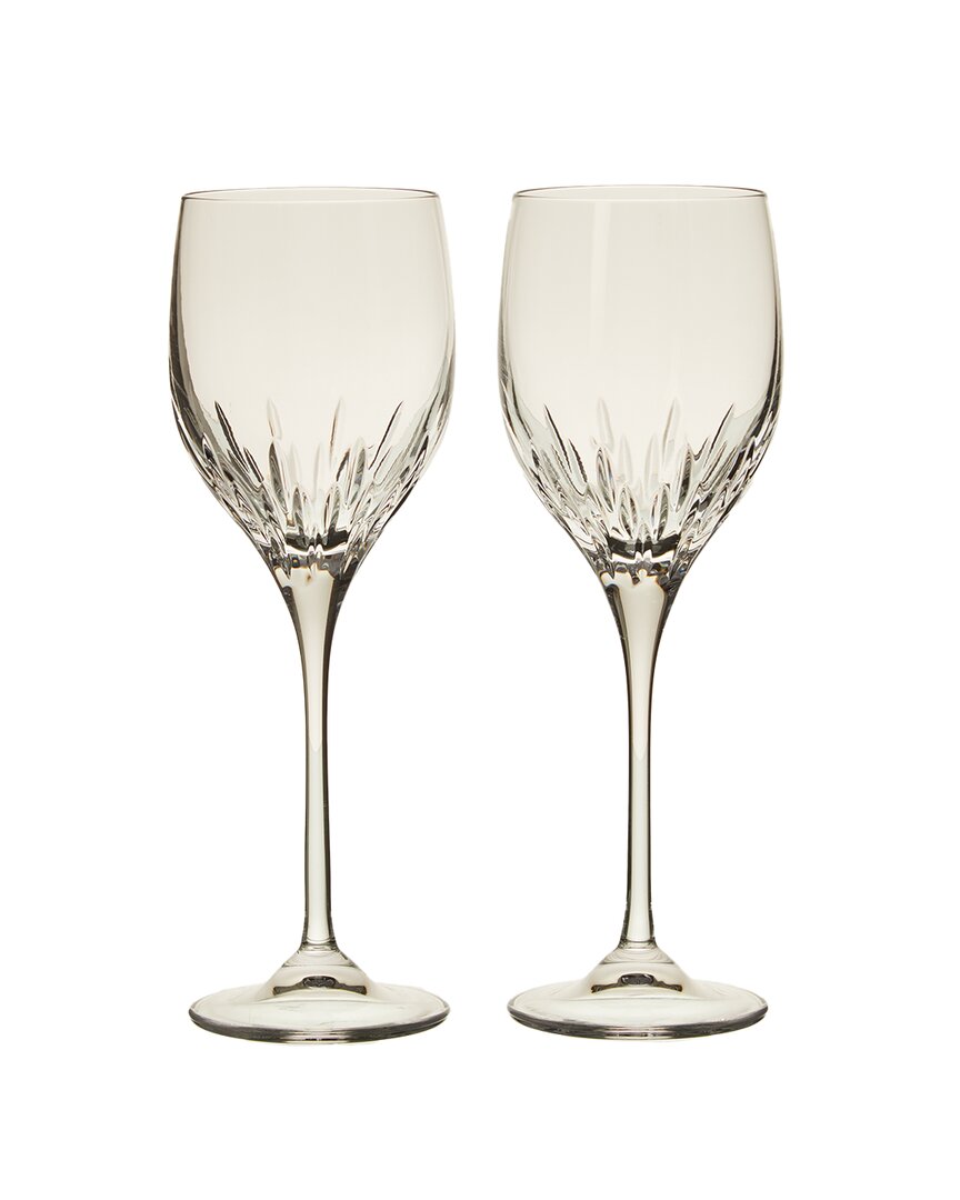 Wedgwood Set Of 2 Vera Wang Duchesse Wine Glasses Crystal