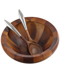 Nambé Nambe Yaro Salad Bowl With Servers