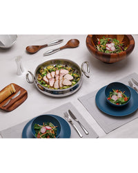 Nambé Nambe Yaro Salad Bowl With Servers