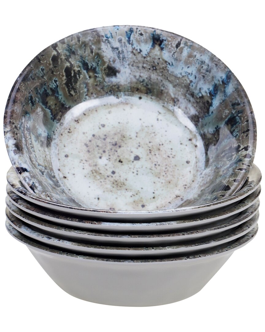 Certified International Melamine Set Of 6 Radiance Cream Bowl