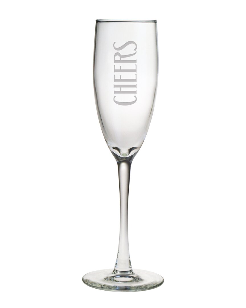 Susquehanna Glass Susquehanna Glass Cheers Set Of 4 5.75Oz Flutes
