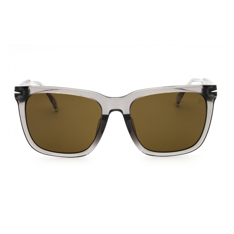 David Beckham Sunglasses Square Full Rim, Grey Frame and Brown Lens DB1120/F/S0KB770