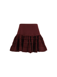 Alaïa Women Wool Crinoline Ruffle Mini Skirt