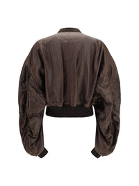 RICK OWENS Rick Owens Women Cropped Leather Bomber Jacket