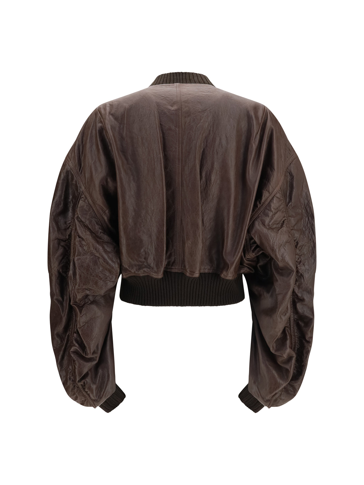 RICK OWENS Rick Owens Women Cropped Leather Bomber Jacket
