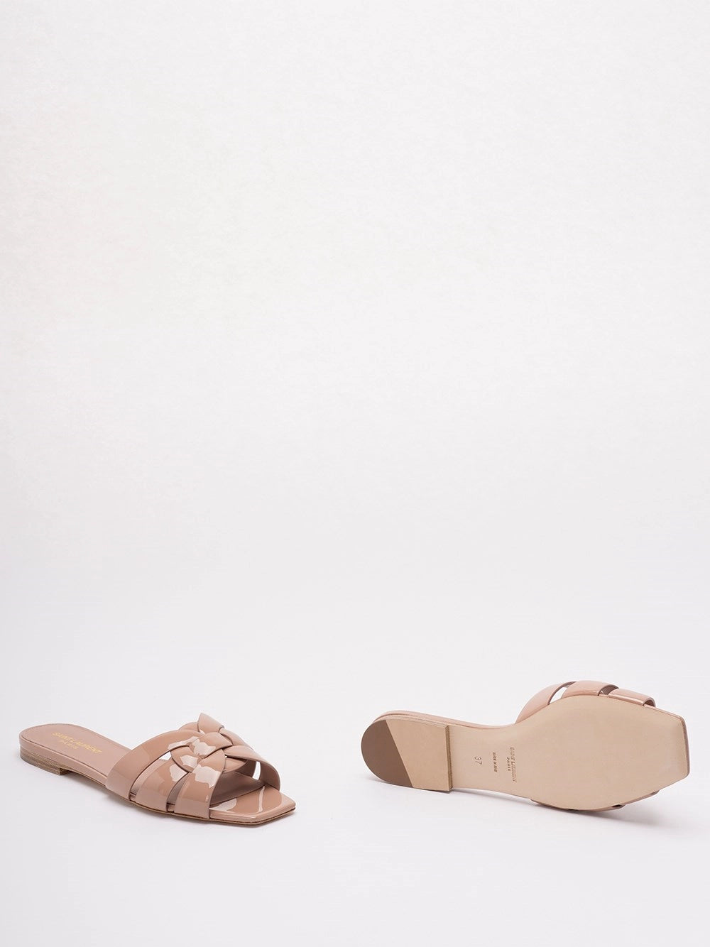 Saint Laurent Women Tribute Sandals In Patent Leather