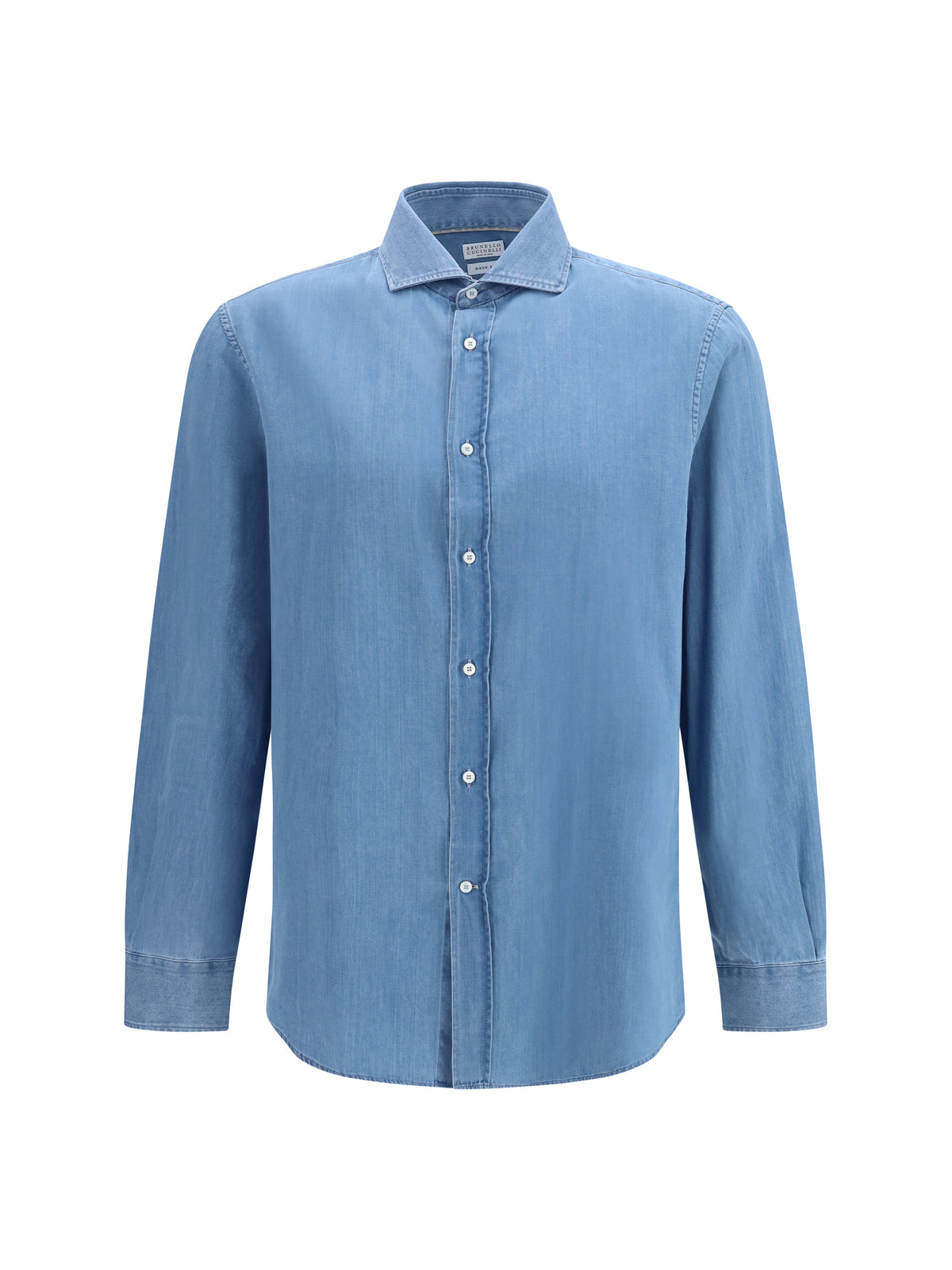 Brunello Cucinelli Men Cotton Denim Shirt