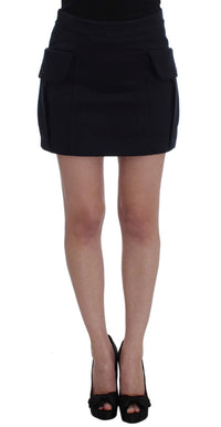 GF Ferre Blue Cotton Denim Mini Women's Skirt