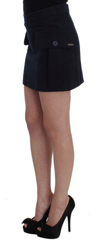 GF Ferre Blue Cotton Denim Mini Women's Skirt