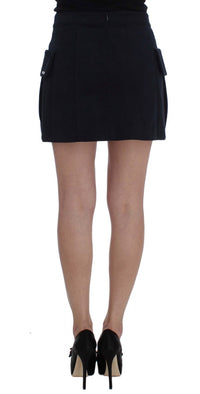 GF Ferre Blue Cotton Denim Mini Women's Skirt