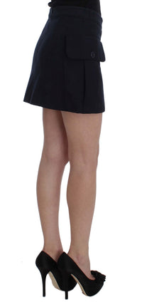 GF Ferre Blue Cotton Denim Mini Women's Skirt