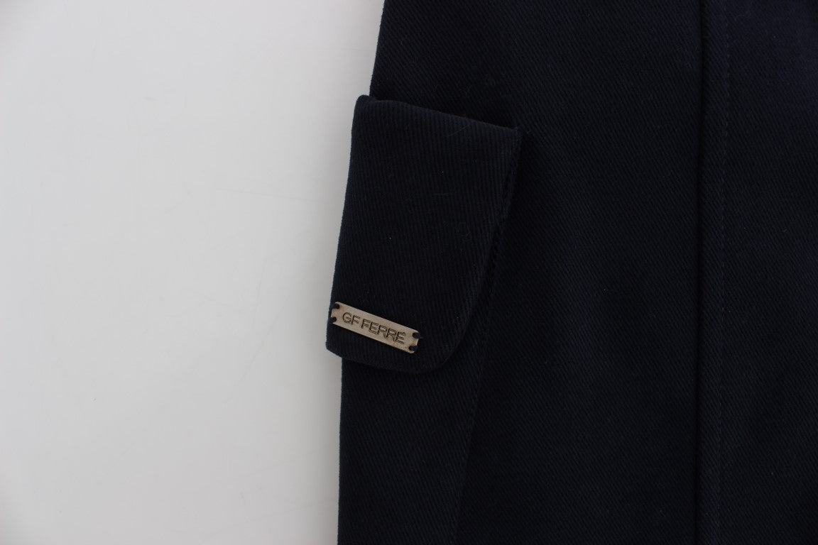 GF Ferre Blue Cotton Denim Mini Women's Skirt