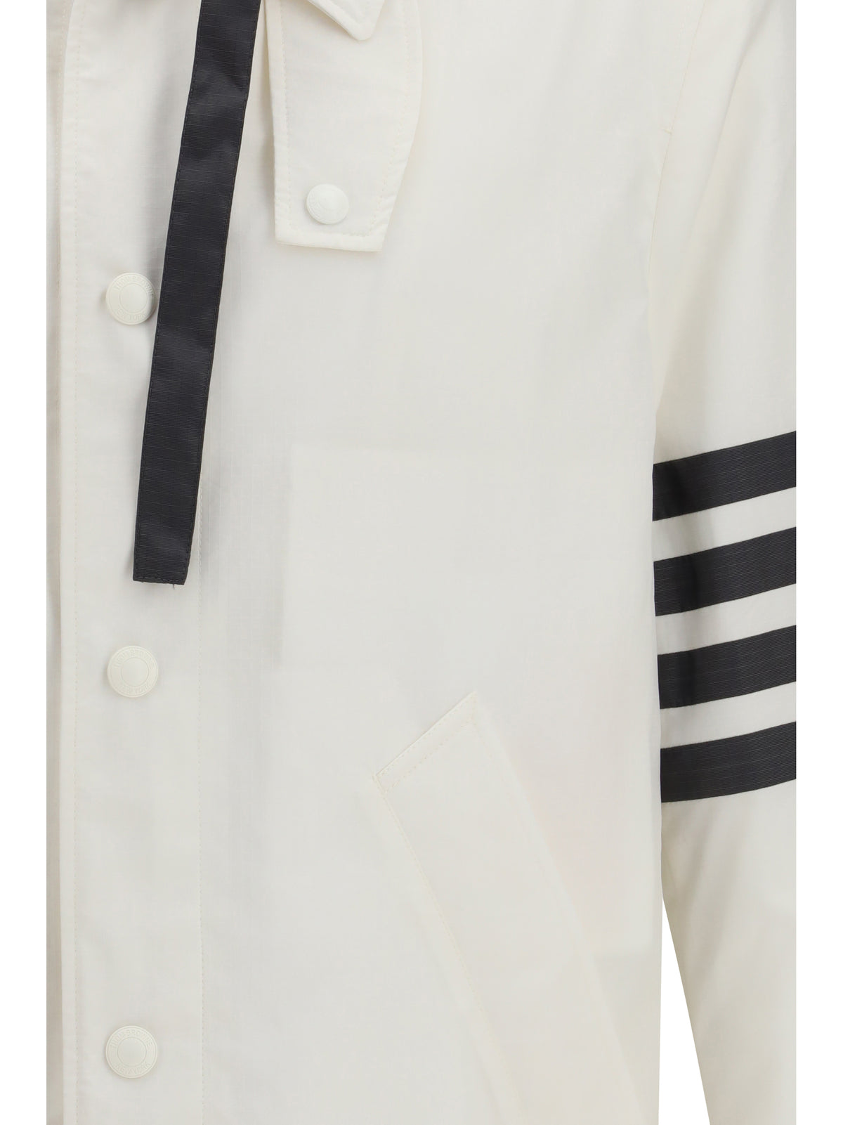 THOM BROWNE Thom Browne Men Unconstructed Hooded Bal Collar