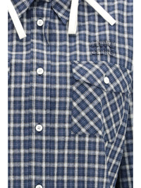Miu Miu Women Checked Hooded Shirt
