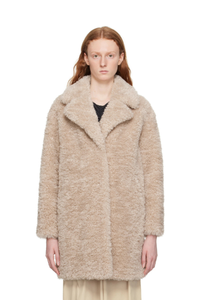 Herno Women's Beige Curly Coat