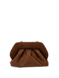 Themoirè Women Bios Medium Suede Croco Effect Clutch