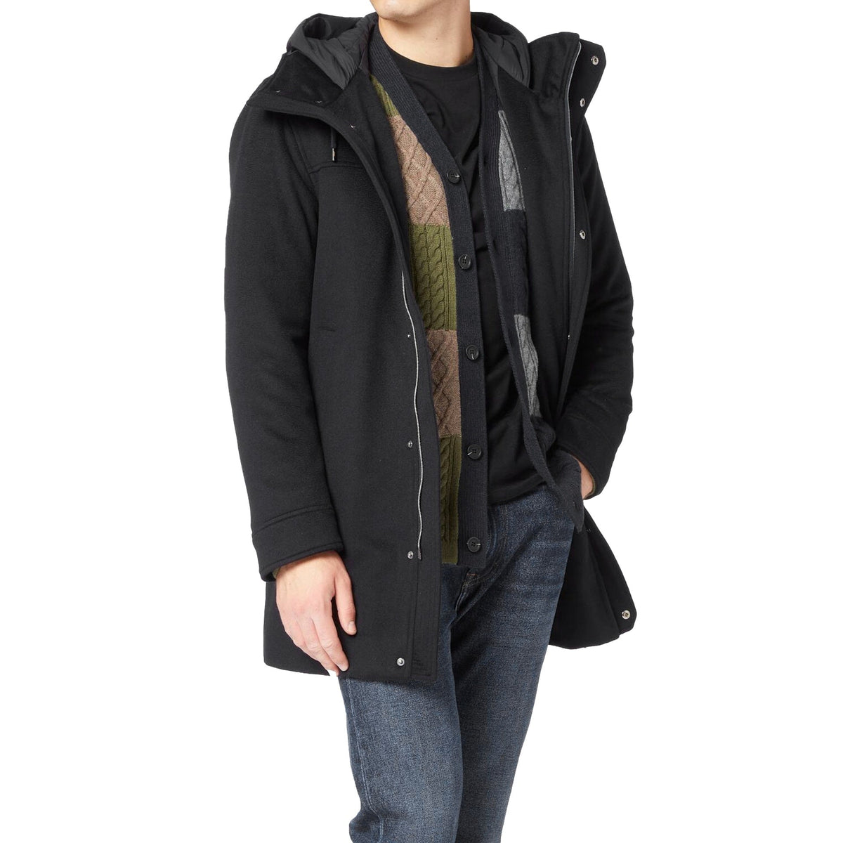 Herno Herno Wool Cashmere Hooded Coat Men
