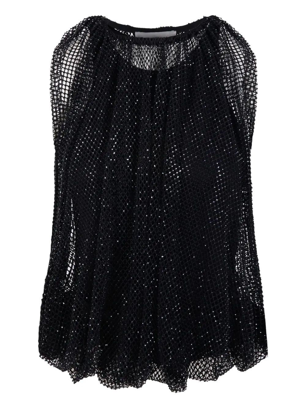 Sportmax Women Mesh Top With Crystals