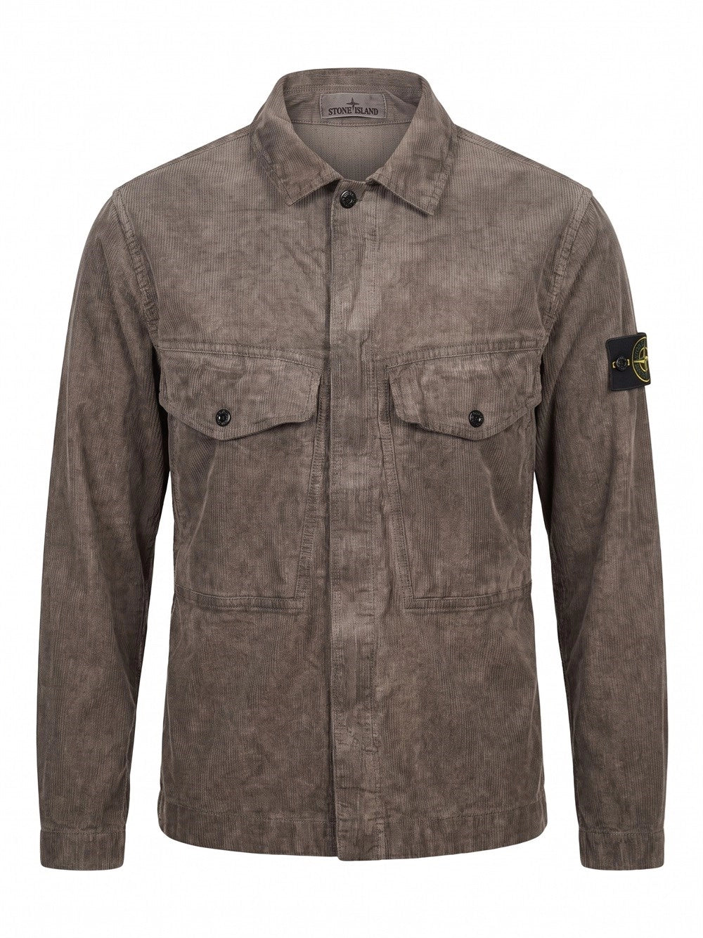 Stone Island Men Corduroy Garment Dyed `Terra` Shirt