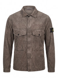 Stone Island Men Corduroy Garment Dyed `Terra` Shirt