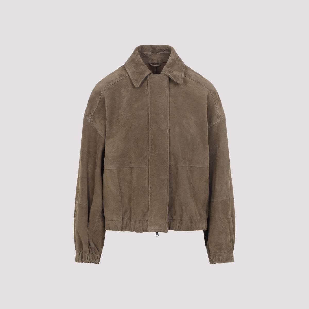 Brunello Cucinelli Suede Leather Jacket Women