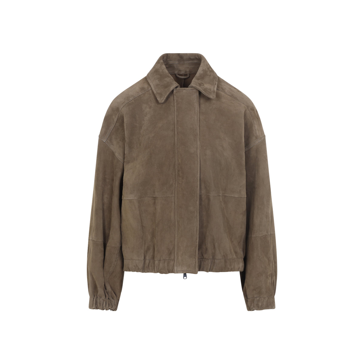 Brunello Cucinelli Suede Leather Jacket Women